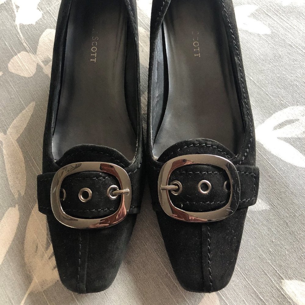 Trouser shoes black suede